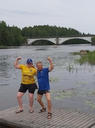 Kokemäen Risteellä sai tuulettaa Inge Nieminen - takana on yhteensä jo 44 km.