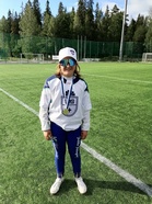 Elsa Hynnä pääsi pelaamaan Lännen paidassa Tampereella Tenavaleirin pelisarjassa.