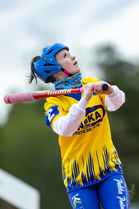 Emma Salomäki oli tänään liekeissä. Kuva: Rami Myllymaa