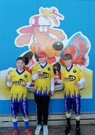 E-poikien palkittu trio Taito Aoki, Kaarlo Pyymäki ja Aaron Järvinen.