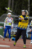 Emma Rajala pelasi mainiosti Humppilassa lyöden neljä juoksua. Kuva: Rami Myllymaa