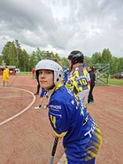 Aaron Järvinen heti avausjaksolla kakkosrajasta isketyn kunnarin jälkeen.